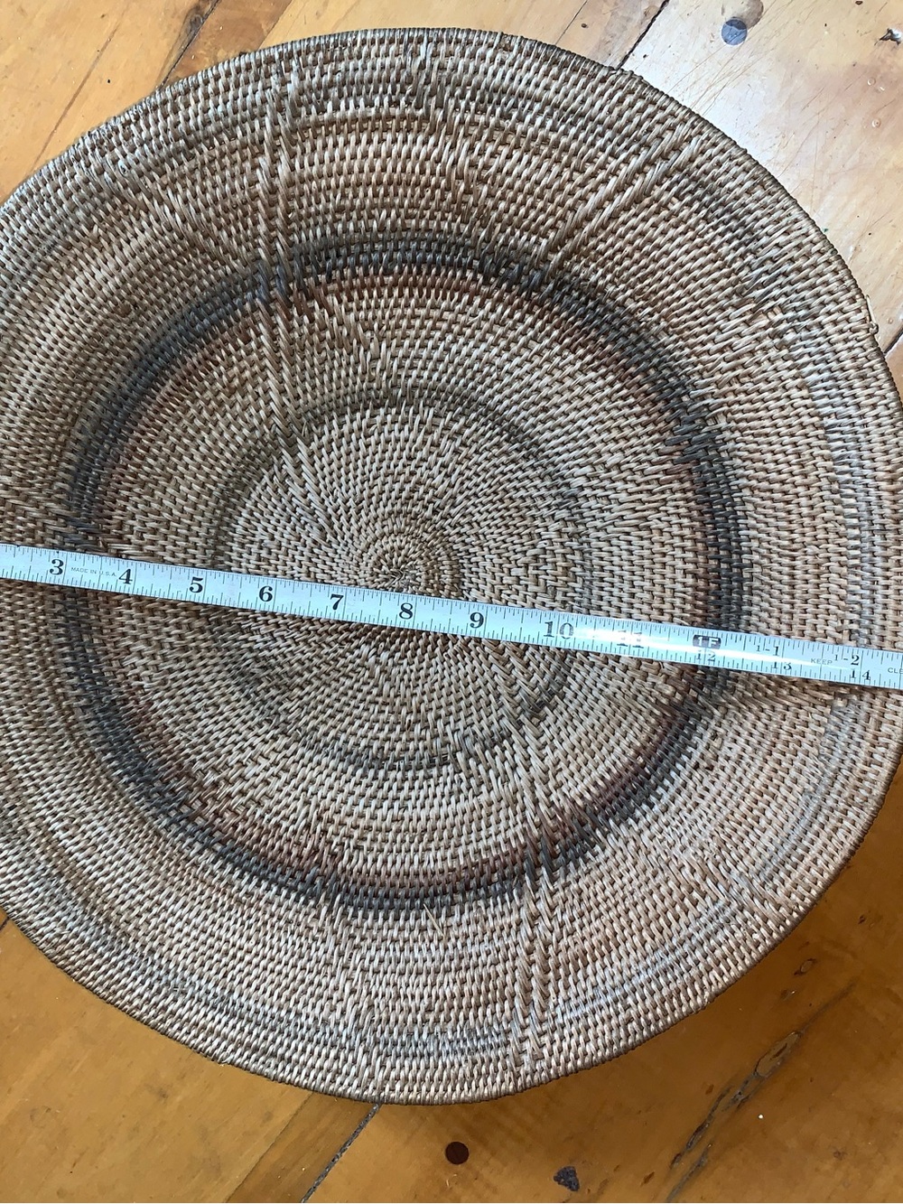 Handwoven Brown Wicker Decorative Piece - Natural Rustic Accent